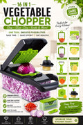 16-in-1 Multifunction Vegetable Chopper | Slicer, Dicer, Grater & Food Cutter